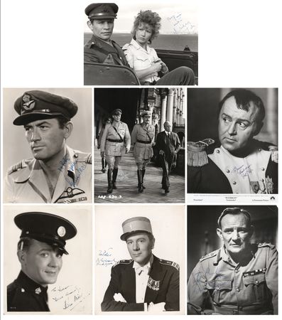 Lot #697 Actors (7) Signed Photographs with Peck,