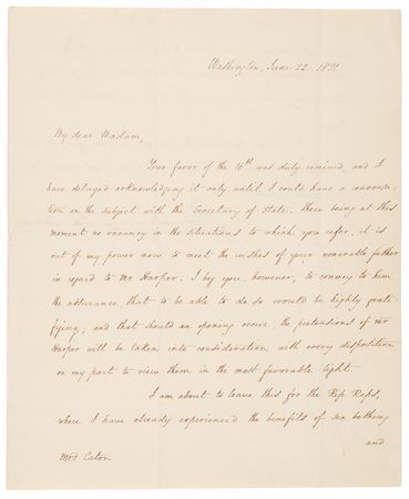 Lot #12 Andrew Jackson Letter Signed as President