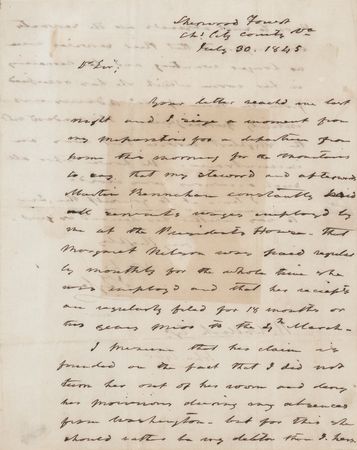 Lot #17 John Tyler Autograph Letter Signed on a