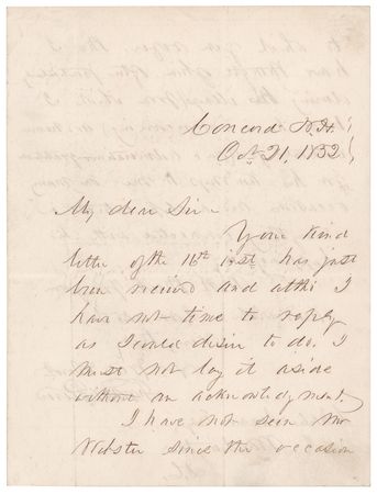 Lot #22 Franklin Pierce Autograph Letter Signed on