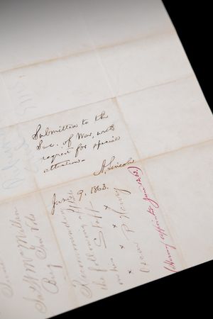 Lot #28 Abraham Lincoln Autograph Endorsement