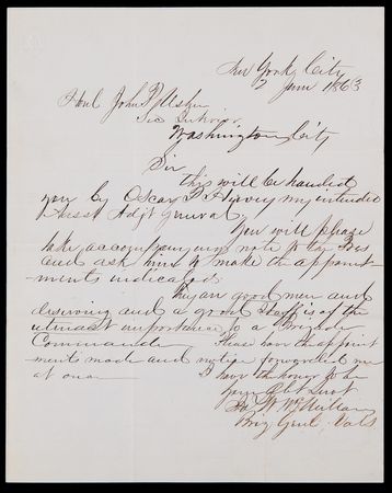 Lot #28 Abraham Lincoln Autograph Endorsement Signed as President - “Submitted to the Sec. of War, with request for special attention” (June 9, 1863, dated to the Battle of Brandy Station) - Image 3