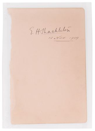 Lot #407 Ernest Shackleton Signature
