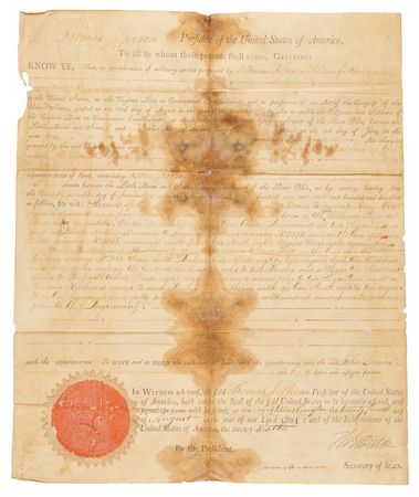 Lot #6 Thomas Jefferson and James Madison Document