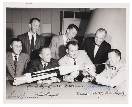Lot #474 Mercury Astronauts (6) Multi-Signed