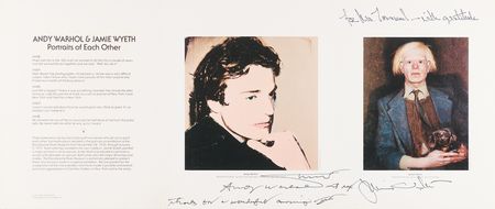 Lot #513 Andy Warhol and Jamie Wyeth Signed 1976