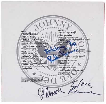 Lot #691. Ramones Signed Album Insert