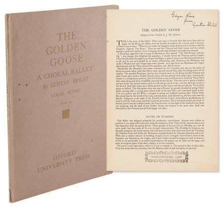 Lot #597 Gustav Holst Signed 1927 ‘The Golden