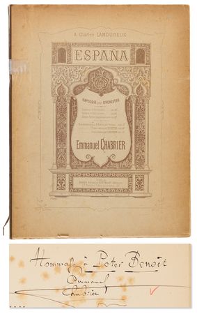 Lot #592 Emmanuel Chabrier Signed 1884 ‘España’