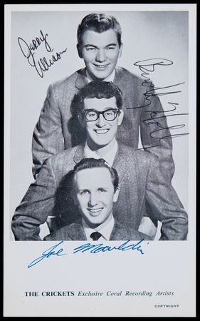 Lot #642 Buddy Holly and The Crickets Signed Coral Records Promo Card - Image 1