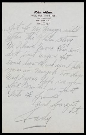 Lot #607 Billie Holiday Autograph Letter Signed to Louis McKay Amid a Troubled Marriage: 
