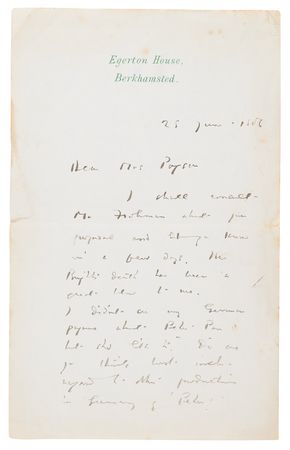 Lot #547 James M. Barrie Autograph Letter Signed