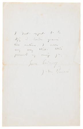 Lot #547 James M. Barrie Autograph Letter Signed on ‘Peter Pan,’ Charles Frohman, and the Death of His Close Friend and Agent - Image 2