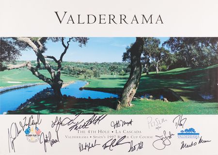 Lot #817 Tiger Woods and 1997 U.S. Ryder Cup Team