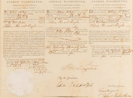 Lot #2 George Washington Document Signed as President - Image 1