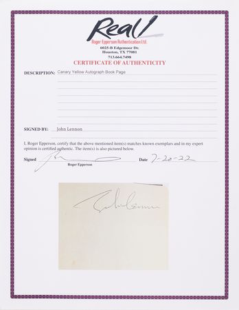 Lot #622 Beatles: John Lennon and George Harrison Signatures - Image 2