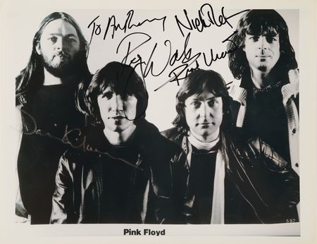 Lot #668. Pink Floyd Fully Signed Photograph
