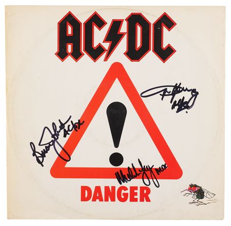 Lot #613 AC/DC Signed 12-Inch Single Record -