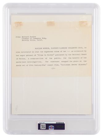 Lot #756 Marilyn Monroe Original Photograph - PSA Type I - Image 2