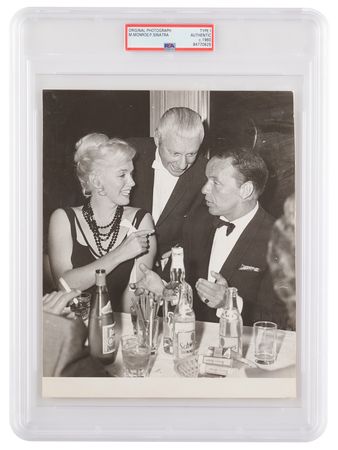 Lot #762. Marilyn Monroe and Frank Sinatra Original Photograph - PSA Type I