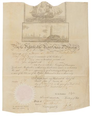 Lot #18 John Tyler and Daniel Webster Document
