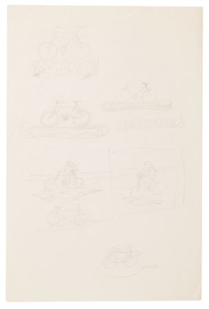 Lot #507 Rene Magritte Original Preliminary Sketches for 'Hegel's Holiday' and 'State of Grace' - Image 3