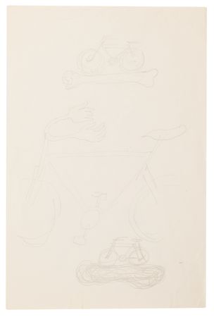 Lot #507 Rene Magritte Original Preliminary Sketches for 'Hegel's Holiday' and 'State of Grace' - Image 5