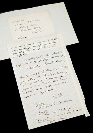 Lot #548 Charles Baudelaire Autograph Letter