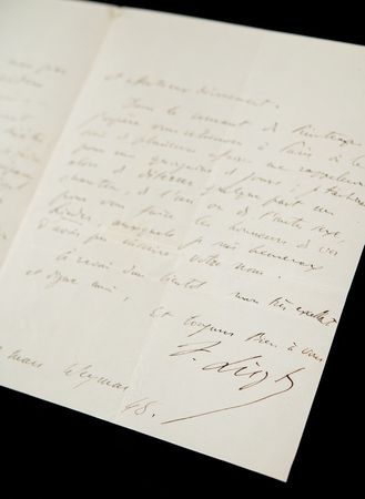 Lot #599 Franz Liszt Autograph Letter Signed to