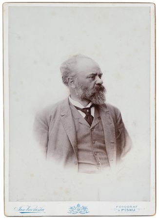 Lot #596 Antonín Dvorak Signed Imperial Cabinet Photograph to Composer Leone Sinigaglia - Image 2