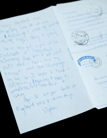 Lot #397 Stephen Hawking Autograph Letter Signed:
