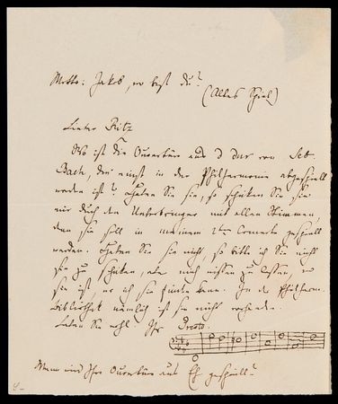 Lot #600 Felix Mendelssohn-Bartholdy Autograph