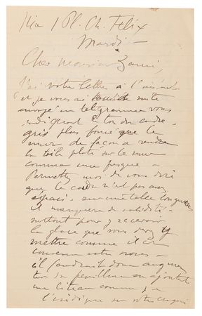 Lot #508 Henri Matisse Autograph Letter Signed, Typed Letter Signed, and Sketch to the Musée National d’Art Moderne: Designing the Perfect Display and Negotiating a Sculpture Acquisition - Image 1