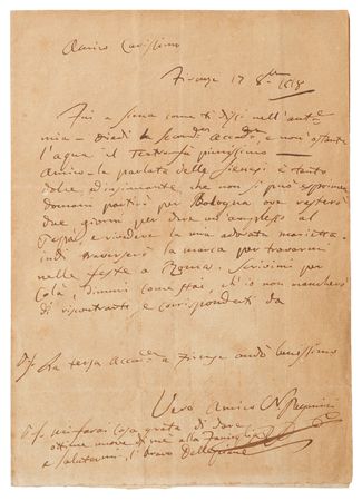Lot #602 Niccolo Paganini Autograph Letter Signed,