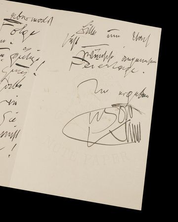 Lot #505 Gustav Klimt Autograph Letter Signed