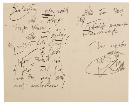 Lot #505 Gustav Klimt Autograph Letter Signed - Image 2