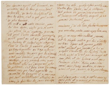 Lot #355 Marie Antoinette Handwritten Letter at the Outset of the French Revolution: 