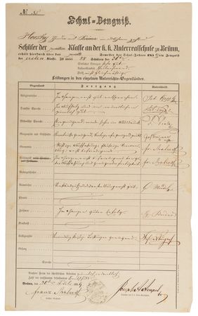 Lot #402 Gregor Mendel Document Signed -