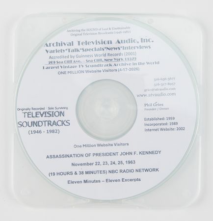 Lot #456 Kennedy Assassination: Original NBC Radio Broadcast Archive, with (7) Master Reels, 19+ Hours of Coverage (November 22–25, 1963) - From the Collection of Television Historian and Archivist Phil Gries - Image 3