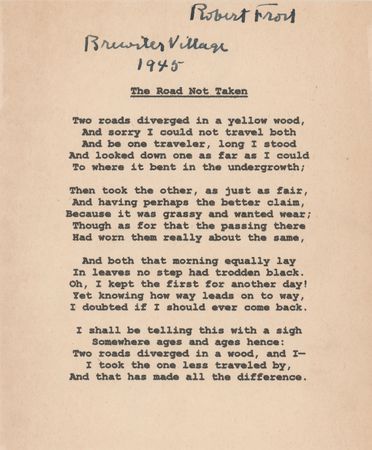 Lot #554 Robert Frost Signature