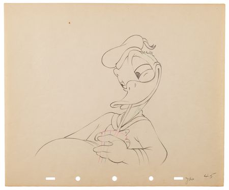 Lot #539 Donald Duck production drawing from Self