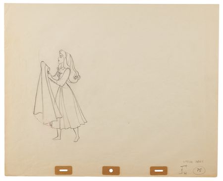 Lot #540. Briar Rose production drawing from Sleeping Beauty