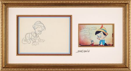 Lot #533 Pinocchio production drawing from
