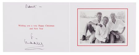 Lot #348 King Charles III Signed Christmas Card