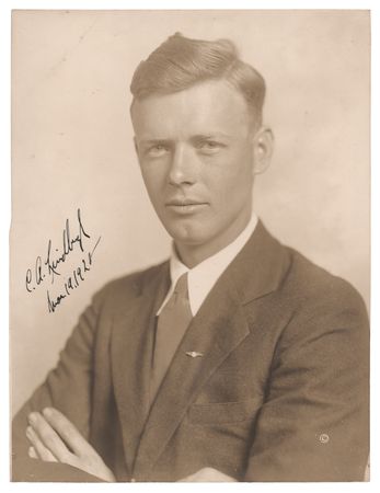 Lot #465 Charles Lindbergh Signed Photograph