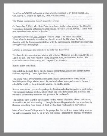 Lot #462 Lee Harvey Oswald: Ruth Paine Typed Letter Signed on Oswald’s Actions and the Kennedy Assassination - Image 3