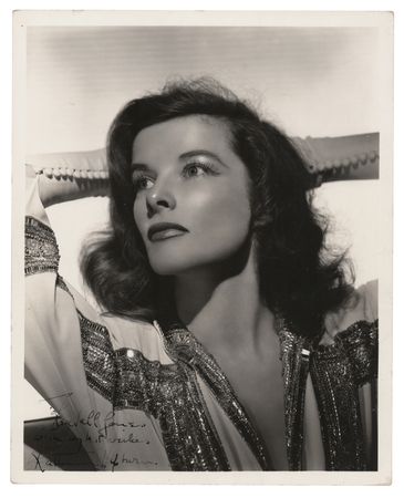 Lot #735. Katharine Hepburn Signed Photograph by Clarence Sinclair Bull