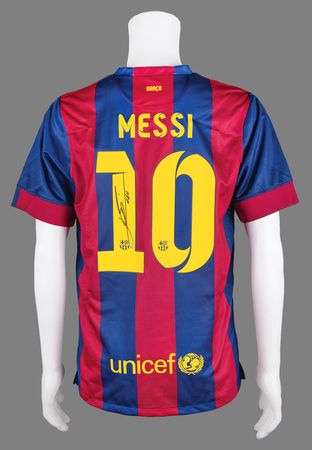 Lot #812 Lionel Messi Signed FC Barcelona Jersey