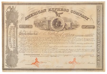 Lot #385 Henry Wells and William Fargo Signed