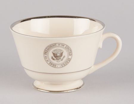 Lot #206 Lyndon B. Johnson and Richard Nixon White House Tea Cup - Image 1